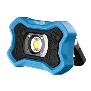 FOCO LED PROFESIONAL DE TRABAJO FP-20 RECARGABLE CON ALTAVOZ INALÁMBRICO, 20 W, 2000 lm, 8000 mAh, 212 x 65 x 138 mm
