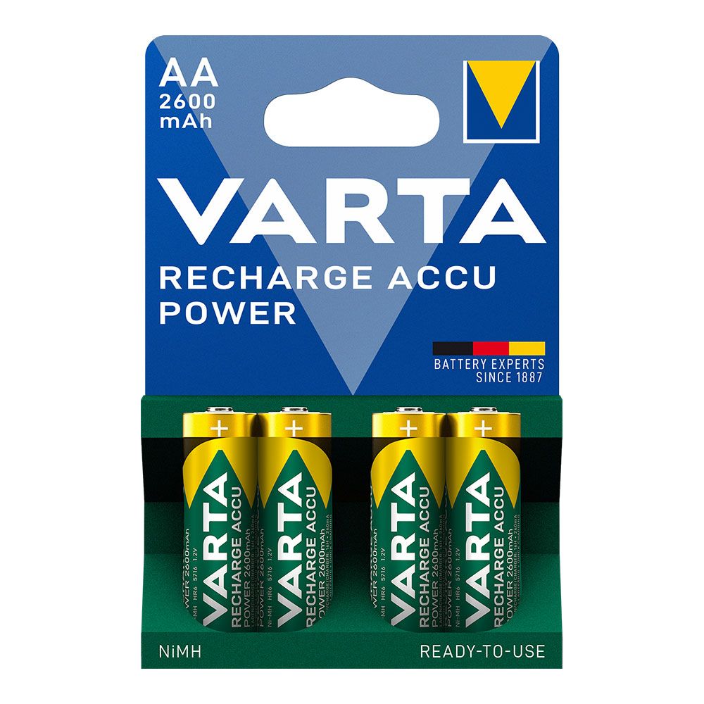 PILA RECARGABLE ACCU POWER AA - HR6 2600 mA (BLISTER 4 uds) Ø14,5 x 50,5 mm