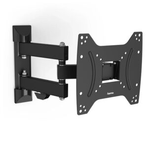 SOPORTE MURAL TV, NEGRO, DOBLE BRAZO ARTICULADO, DE 19 A 48 pulg, CARGA MÁX. 20 kg