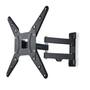SOPORTE MURAL TELEVISOR, NEGRO, DOBLE BRAZO ARTICULADO, DE 32 A 65 pulg, CARGA MÁX. 25 kg