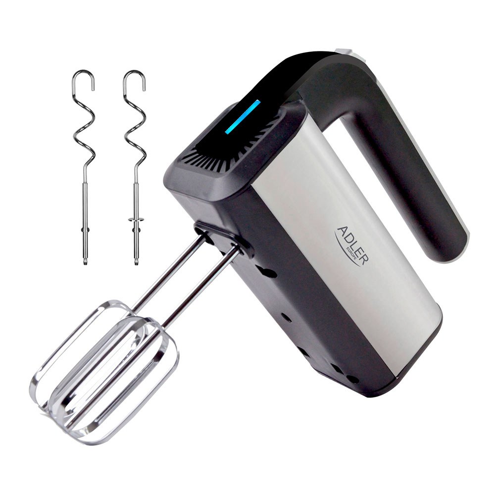BATIDORA AMASADORA DE MANO, AD4225, INOX Y NEGRA, 800 W