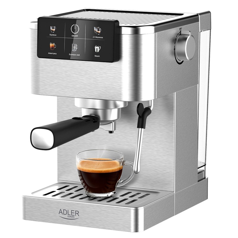 CAFETERA ESPRESSO 5 EN 1 AD4390, INOX, 1350 W, 20 BAR