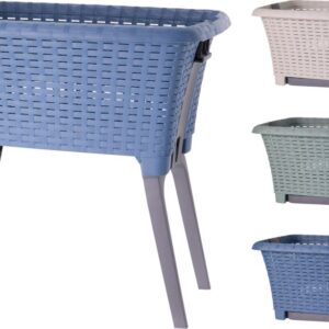 CESTA DE ROPA CON PATAS PLEGABLES, COLORES SURTIDOS, 60 x 40 x 57 cm