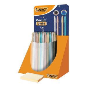 BOLÍGRAFO CRISTAL GLACÉ, TINTA AZUL/NEGRA, 40 uds, EXPOSITOR
