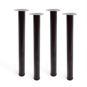 PATA CILÍNDRICA DE MESA, MODELO 4406, DE ACERO EN COLOR NEGRO, Ø60 x 710 mm, 4 uds