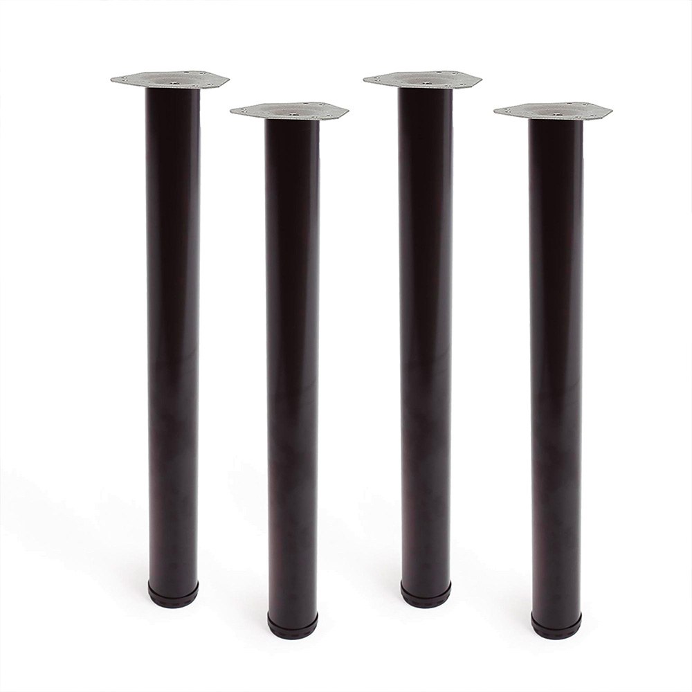 PATA CILÍNDRICA DE MESA, MODELO 4406, DE ACERO EN COLOR NEGRO, Ø60 x 710 mm, 4 uds