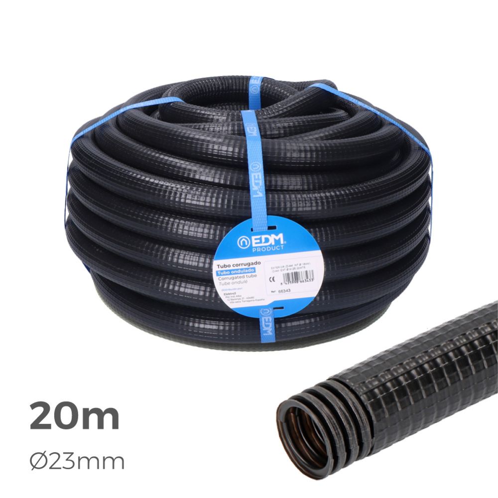 CORRUGADO PARA EXTERIOR MEDIDA 23mm M-32 20m CE