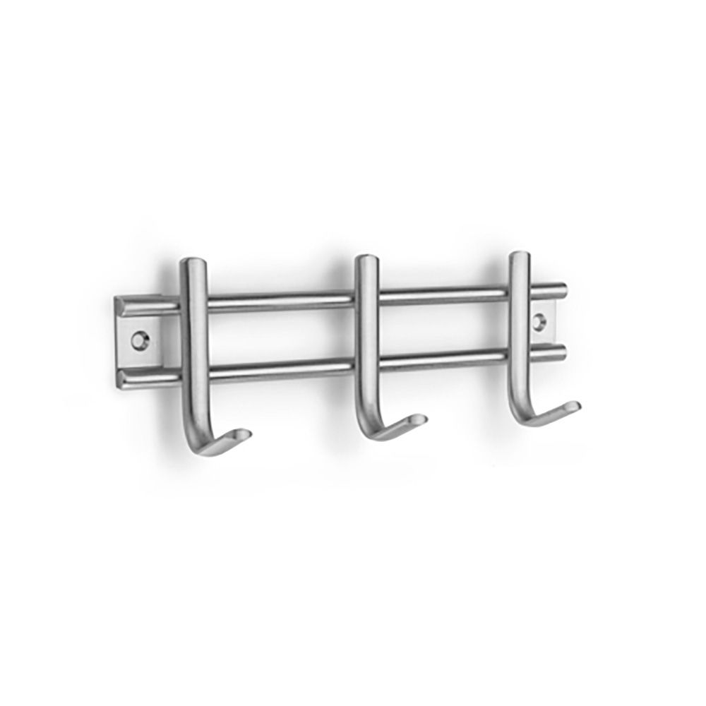 COLGADOR DE ACERO INOXIDABLE 3 GANCHOS (BLISTER)