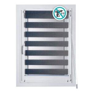 ESTOR ENROLLABLE CLIP & FIX, NOCHE & DIA, PLATA 120 x 180 cm