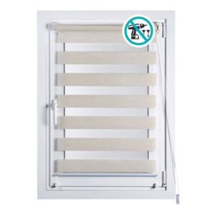 ESTOR ENROLLABLE CLIP & FIX, NOCHE & DIA, LINO 150 x 180 cm
