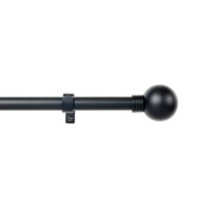 KIT BARRA CORTINA ANILLO NEGRO EXTENSIBLE DE 160 - 300 cm