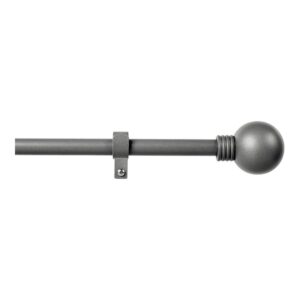KIT BARRA CORTINA ANILLO PLOMO EXTENSIBLE DE 160 - 300 cm