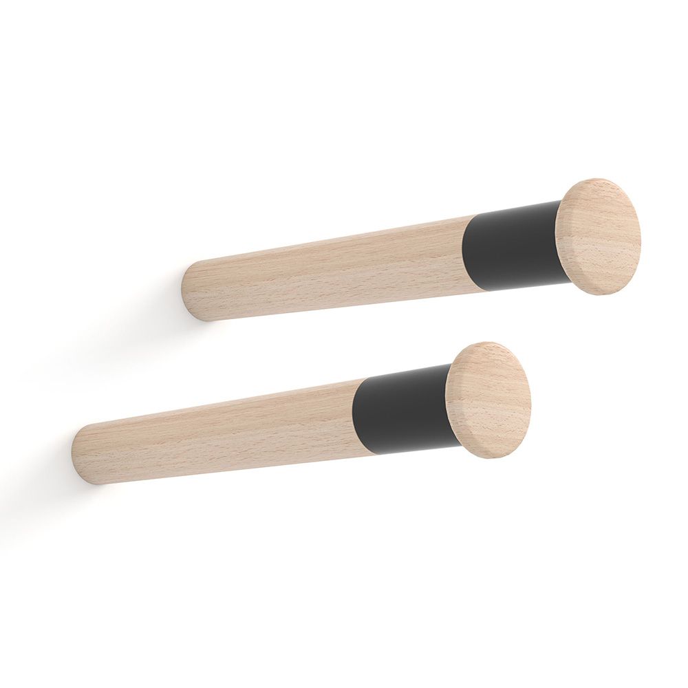 SOPORTE FIJO PARA BICICLETA, MODELO MT310, DE MADERA DE HAYA CON ACABADO LACADO, Ø3,8 x 31 cm, 2 uds