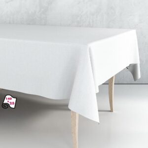 ROLLO DE HULE MANTEL BLANCO LISO 1,40 x 25 m