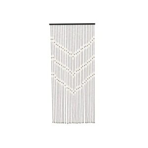 CORTINA DE BAMBÚ, COLOR MARRÓN CON ABALARIOS, PARA PUERTA, 90 x 200 cm