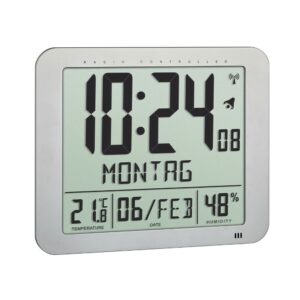 RELOJ RADIO DIGITAL DE PARED, 25 x 3 x 21 cm