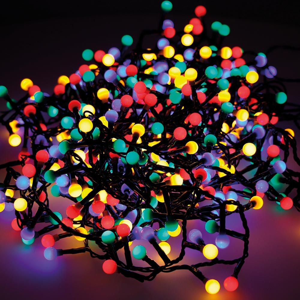 GUIRNALDA CHERRY COMPACT, MULTIFUNCIÓN, USO EXTERIOR, MULTICOLOR, 500 LEDS, 11 m