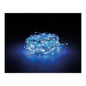 GUIRNALDA MICRO LED EXTRA DENSE 567 LEDS COLORES PASTEL PARPADEANTE CABLE PLATA 14 m
