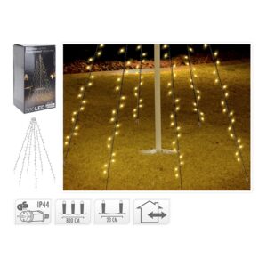 GUIRNALDA LED PARA MÁSTIL DE 780 cm, USO EXTERIOR, BLANCO CÁLIDO, 360 LED