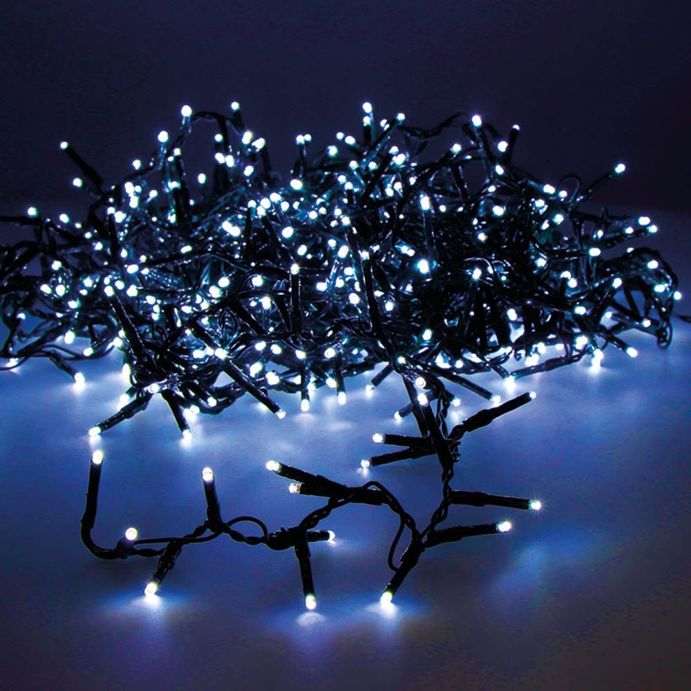 GUIRNALDA COMPACT MULTIFUNCIÓN, USO EXTERIOR, LUZ AZUL, 750 LEDS, 16 m