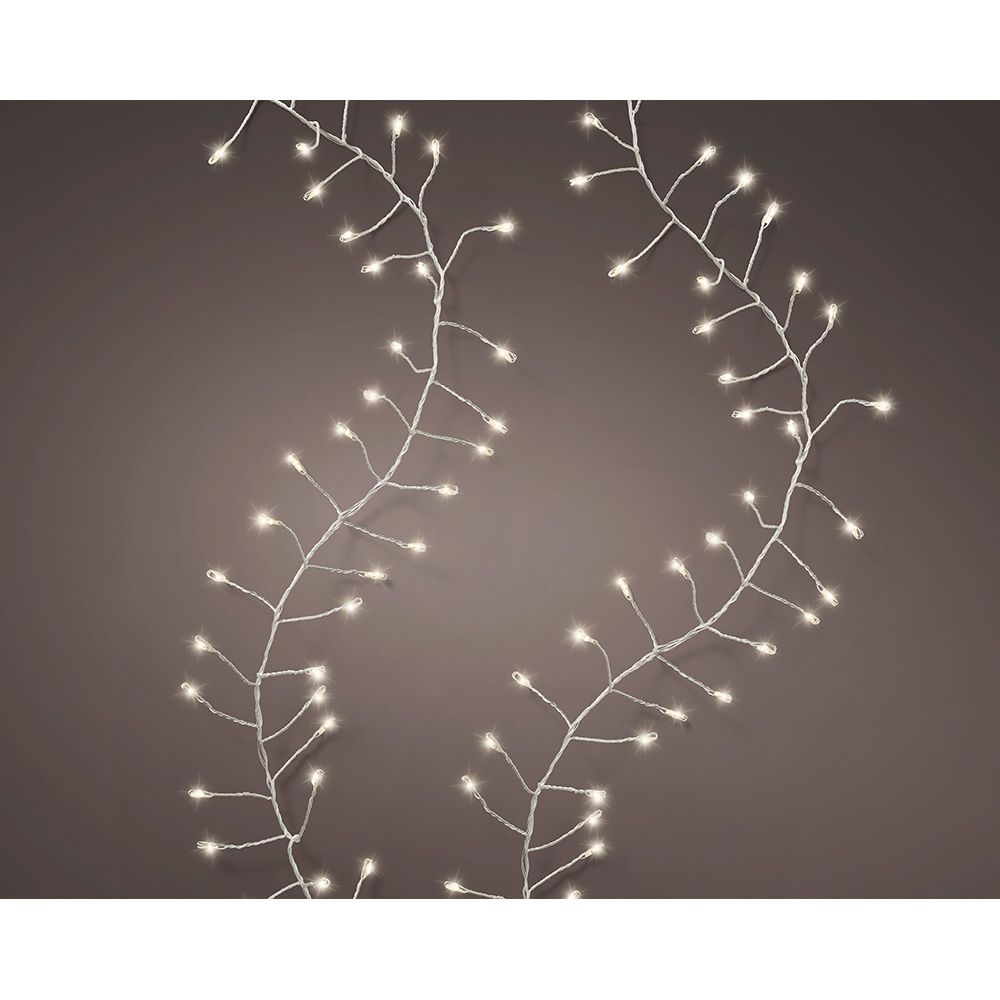 GUIRNALDA COMPACT TWINKLE, MICROLEDS, MULTIFUNCIÓN, USO EXTERIOR, BLANCO CÁLIDO, 960 LEDS, 12 m