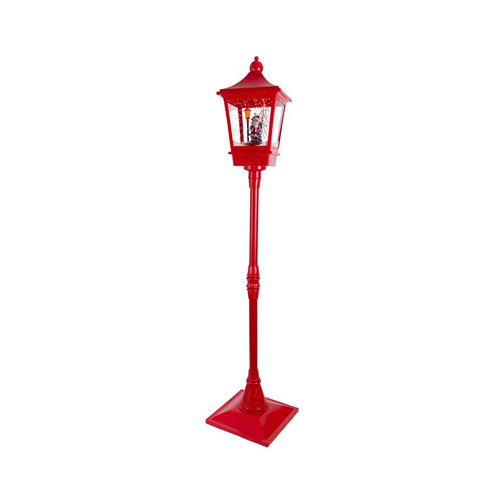 FAROLA PAPA NOEL ILUMINADA 37,5 x 37,5 x 185 cm