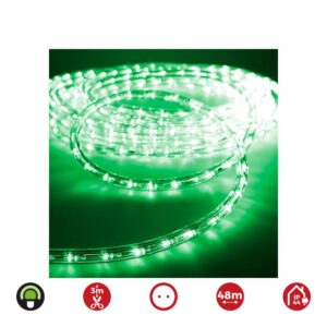 TUBO FLEXILED 2 VIAS MULTIFUNCION 48 m 36 LEDS/m IP44 VERDE