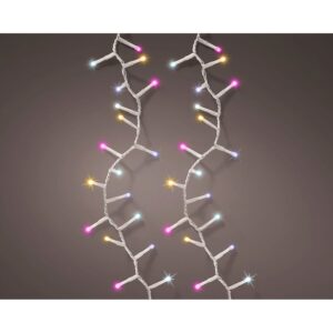 GUIRNALDA MULTIFUNCIÓN, USO EXTERIOR, BASIC, MULTICOLOR ROSA, CABLE TRANSPARENTE, 500 LEDS, 16 m