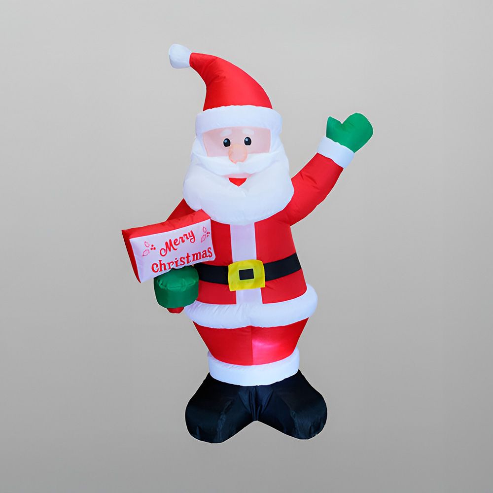 FIGURA HINCHABLE CON LED PARA EXTERIOR, PAPA NOEL, 75 x 50 x 125 cm