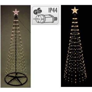 ÁRBOL DE NAVIDAD CON ESTRELLA, 370 LED LUZ CÁLIDA, USO EXTERIOR, Ø70 x 210 cm
