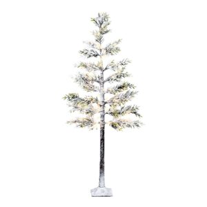 ÁRBOL NEVADO CON FUNCIÓN FIJA, USO EXTERIOR, BLANCO CÁLIDO, 72 LEDS, Ø70 x 150 cm