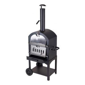 BARBACOA DE CARBÓN CON HORNO DE PIEDRA 44,5 x 65 x 158 cm