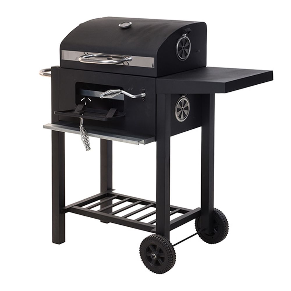 BARBACOA DE CARBÓN CON TAPA 48,5 x 36 x 96 cm
