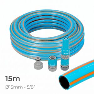 KIT MANGUERA DE JARDÍN PRO Ø15 mm, 5/8 pulg, 15 m