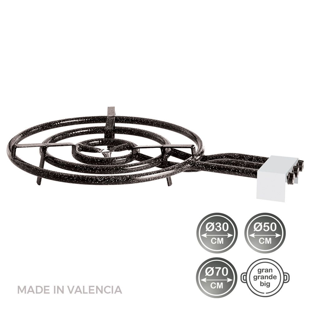 QUEMADOR DE GAS BUTANO/PROPANO Ø70cm 3 FUEGOS