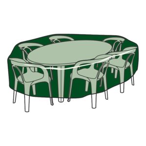 FUNDA DE PROTECCIÓN, CUBRE MESA Y SILLAS, Ø205 x 90 cm, 240 g/m²
