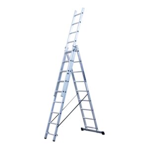 ESCALERA TRANSFORMABLE DE ALUMINIO 3 x 9 PELDAÑOS