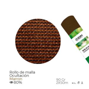 MALLA DE OCULTACIÓN MARRÓN 90 g/m² 2 x 50 m
