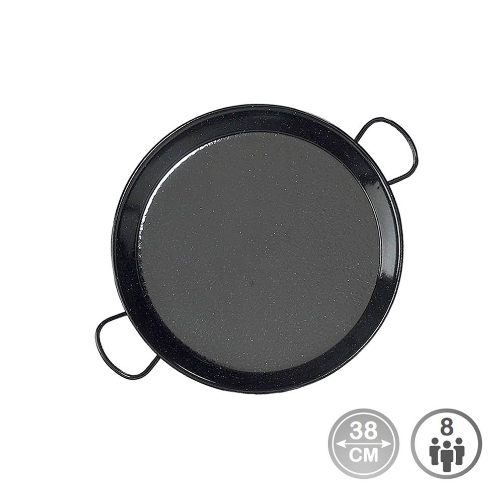 PAELLERA ESMALTADA PARA INDUCCION Y VITROCERAMICA Ø38 cm (8 PERSONAS)