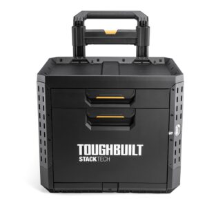 CAJA DE HERRAMIENTAS CON RUEDAS DE 2 CAJONES Y CIERRE, STACKTECH, 53 x 40,5 x 47,7 cm