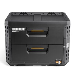 CAJA DE HERRAMIENTAS DE 2 CAJONES CON CIERRE, STACKTECH, 53 x 40,5 x 39,5 cm