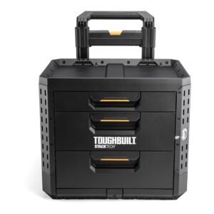 CAJA DE HERRAMIENTAS CON RUEDAS DE 3 CAJONES Y CIERRE, STACKTECH, 53 x 40,5 x 47,7 cm