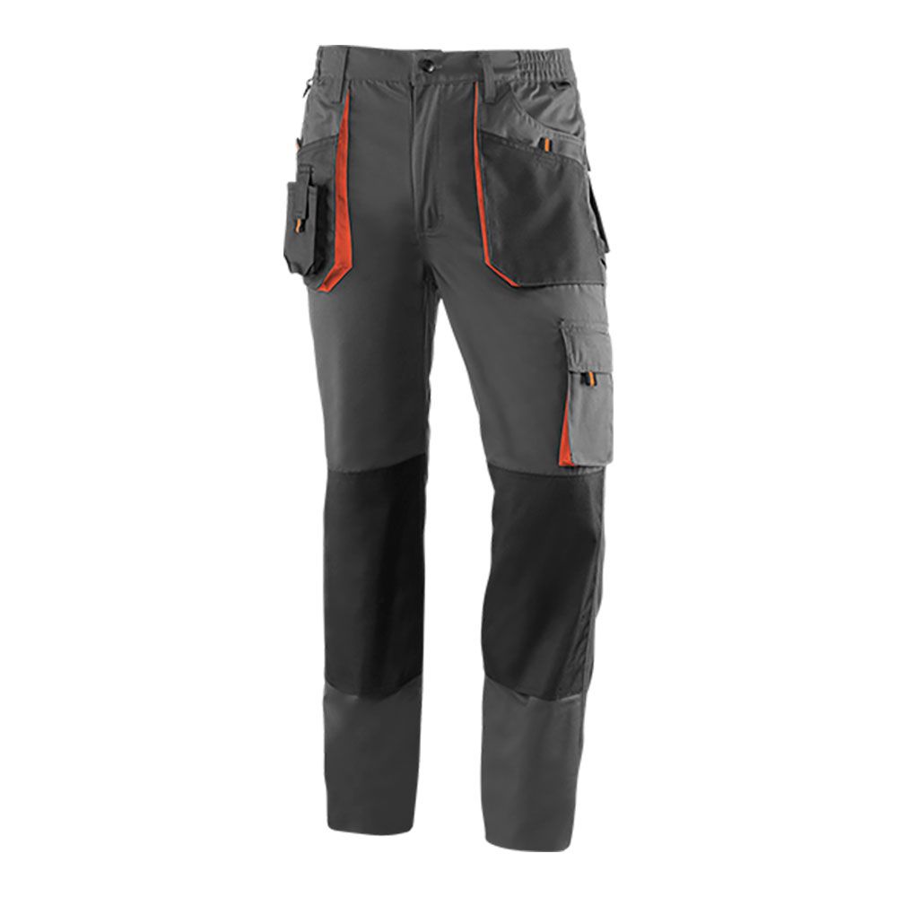 PANTALÓN LARGO "TOP RANGE" GRIS/NEGRO/NARANJA. TALLA M