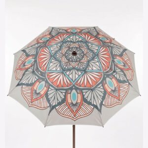 SOMBRILLA DE PLAYA, DISEÑO MANDALA, MODELOS VARIADOS, Ø180 x 215 cm