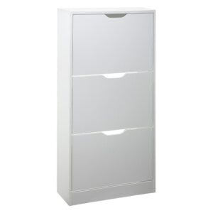 ZAPATERO DE MADERA 115 x 60 x 24 cm COLOR BLANCO
