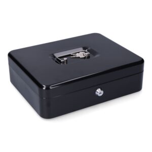 CAJA DE CAUDALES CFC09, DE ACERO CON ACABADO NEGRO, 300 x 240 x 90 mm