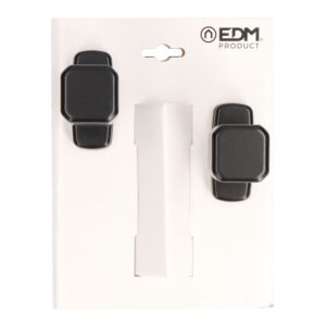 JUEGO DE POMO RECUPERABLE, MODELO 6807, DE ALUMINIO CON ACABADO NEGRO, 37 x 83 x 69 mm, BLISTER