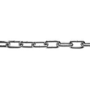CADENA ESLABONES, MODELO DIN 5685, DE ACERO CON ACABADO ZINCADO, Ø5 mm, BOBINA DE 54 m