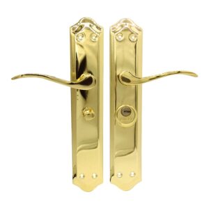 JUEGO DE MANILLA CON LLAVE, MODELO 202, DERECHA, DE ACERO CON ACABADO LATONADO, 47 mm