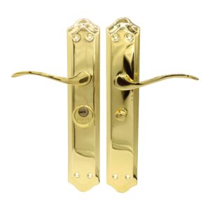JUEGO DE MANILLA CON LLAVE, MODELO 202, IZQUIERDA, DE ACERO CON ACABADO LATONADO, 47 mm